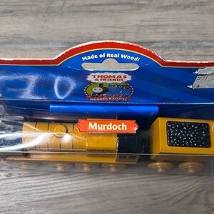 THOMAS & FRIENDS Vintage Wooden Railway Murdoch & Tender 2004 COLLECTOR CARD NIB